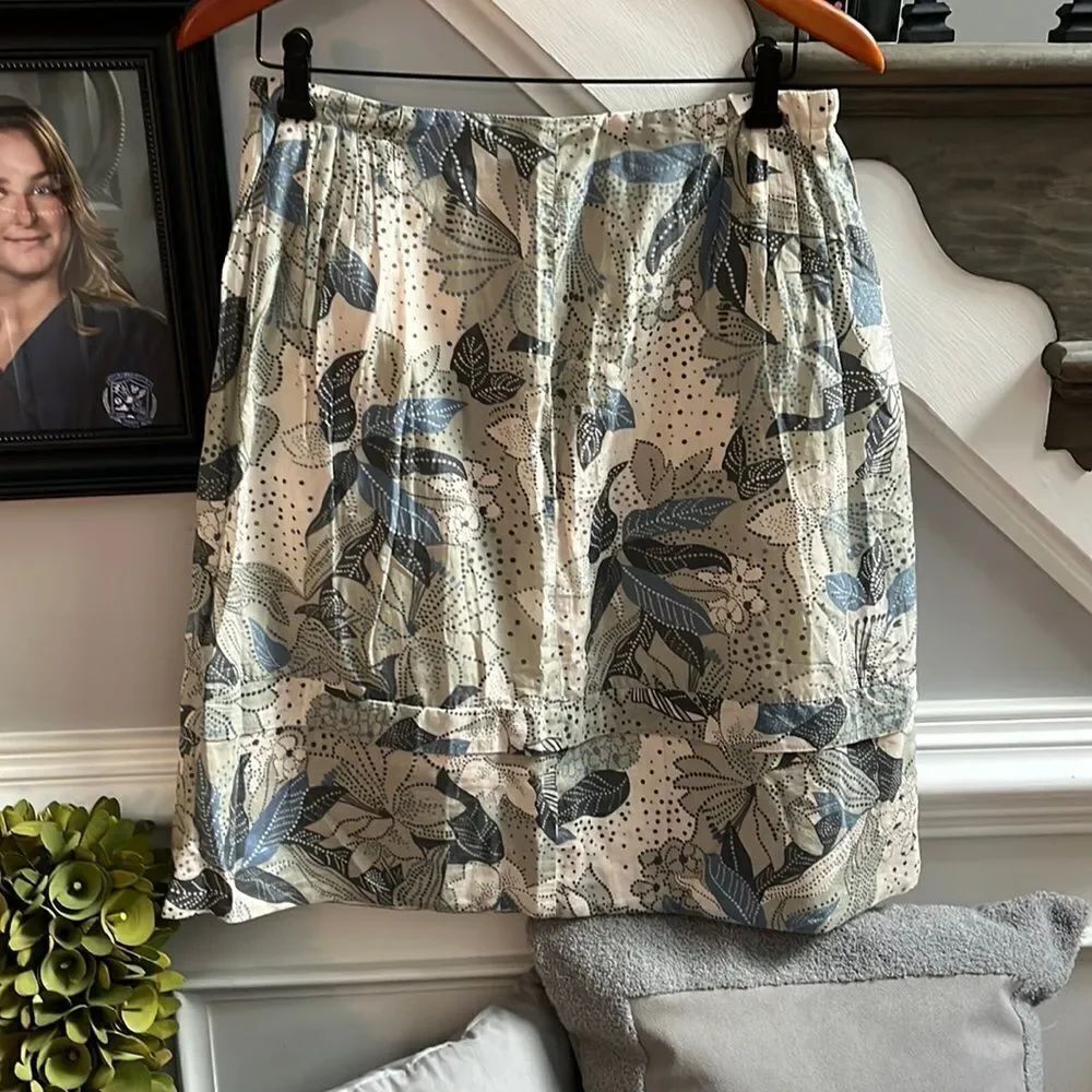 Isabel Marant Etoile Gray & Blue Cotton Skirt sz 8